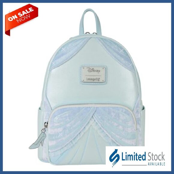 Shimmer Mini Backpack with Tulle Straps, Faux Leather, 9x10.5x4.5 Inches